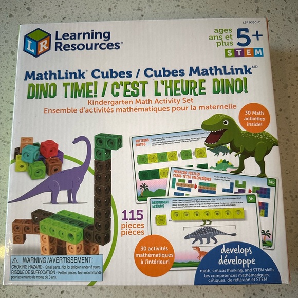 Learning Resources Other - Learning Resources MathLink Cubes Kindergarten Math Activity Set: Dino Time